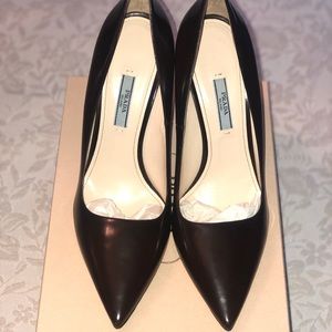 Prada Chocolate Leather Pumps